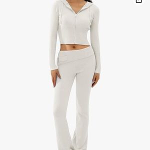 White sweat suit